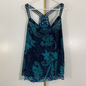 Express size L strappy racerback chiffon tank top. Flawless condition.